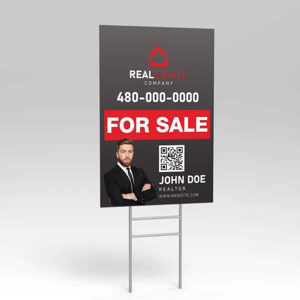 Custom printed yard signs for real estate and business advertising