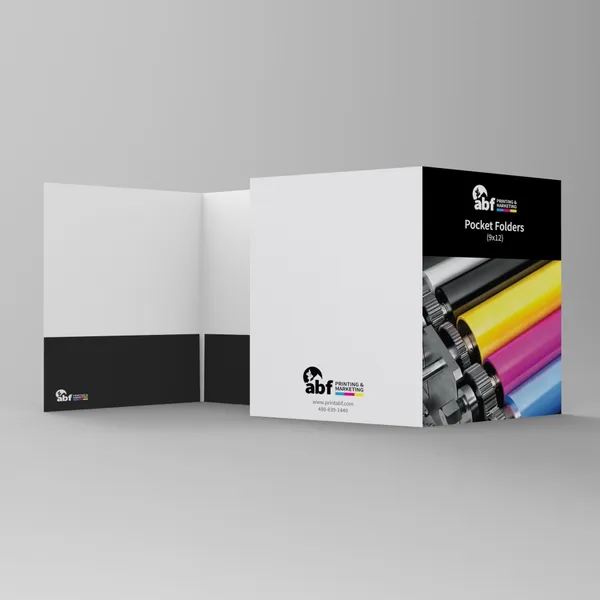 Custom 9x12 pocket folders for professional presentations and proposals