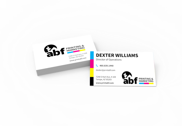 Custom printed CPS business cards with full color design on premium card stock for professional branding