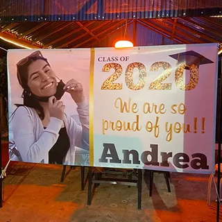 Custom ABF 13oz vinyl banner for events and outdoor advertising
