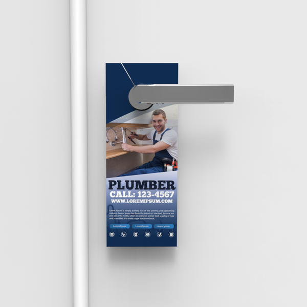Custom printed door hangers for local business marketing and promotions