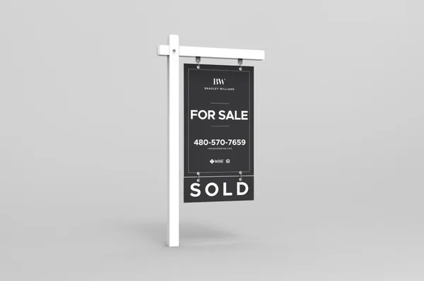 Custom metal real estate yard sign with post for property listings