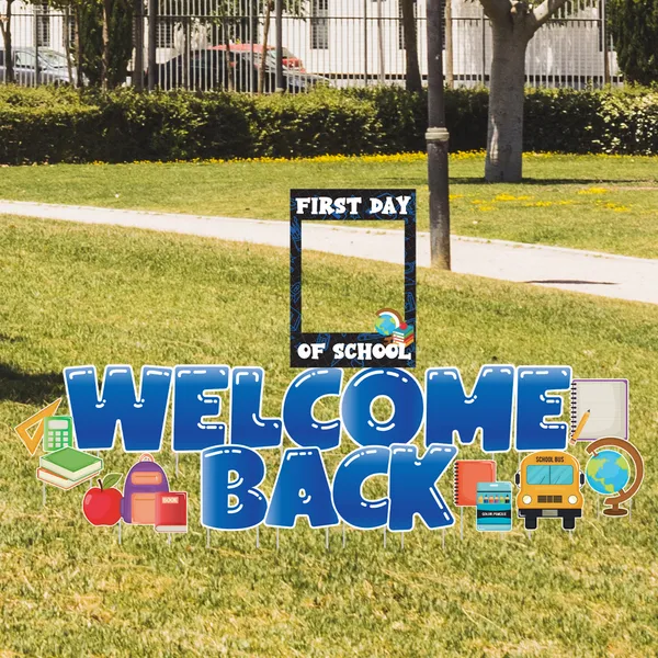 Custom back to school yard letters for first day lawn decoration