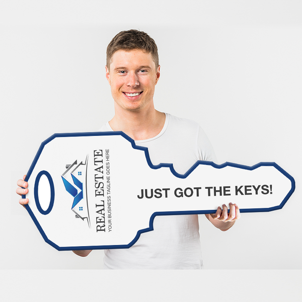 Giant key prop for real estate closing photo ops and celebrations