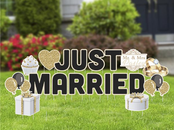 Just Married Yard Letters & Props 5
