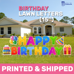 Bubble Happy Birthday Yard Letters 1