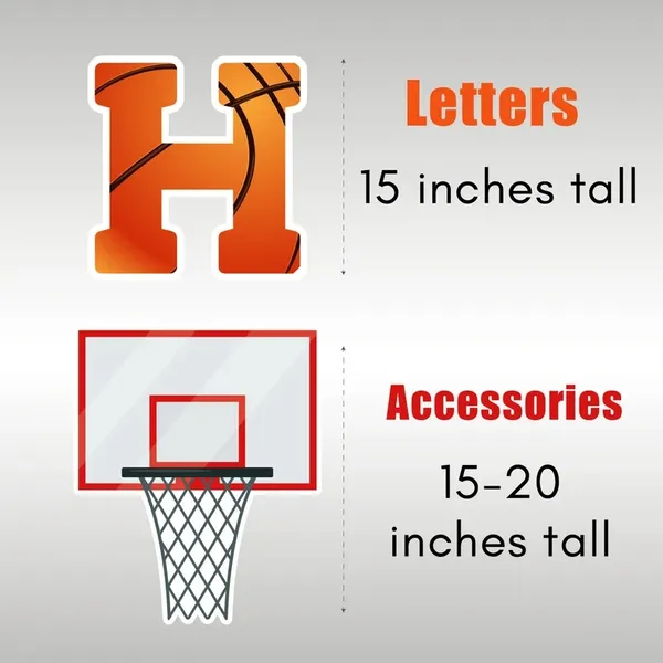 Basketball Theme Yard Letters 2