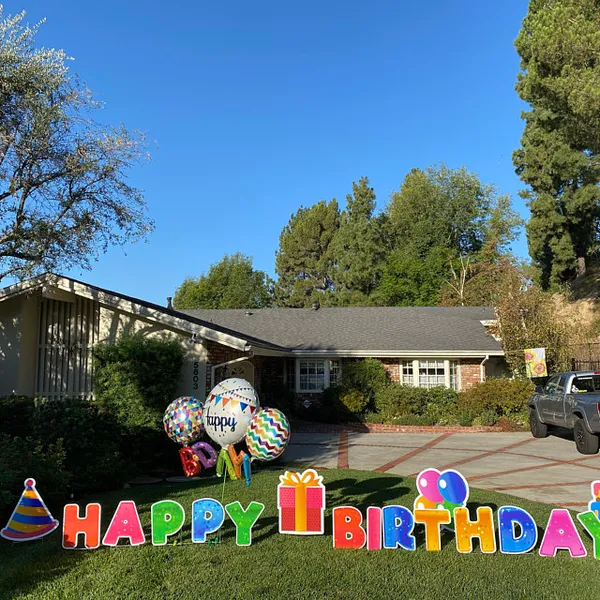 Bubble Happy Birthday Yard Letters 4