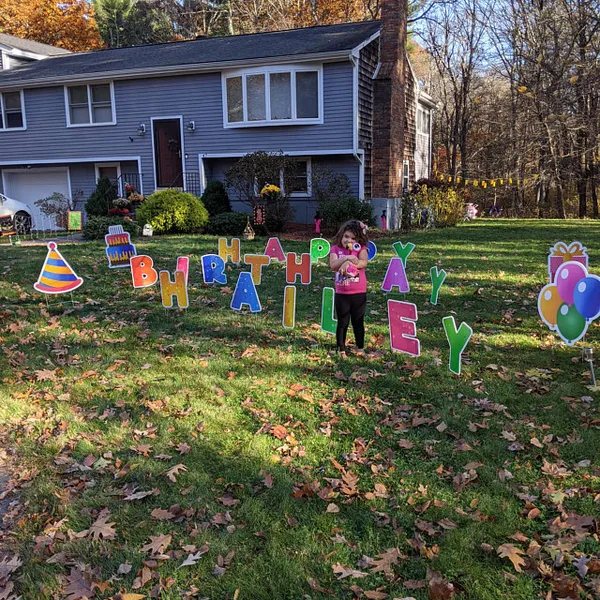 Bubble Happy Birthday Yard Letters 5