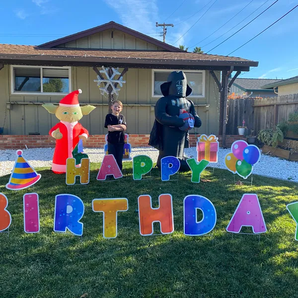Bubble Happy Birthday Yard Letters 7
