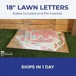 Unicorn & Rainbows Birthday Lawn Letters 5