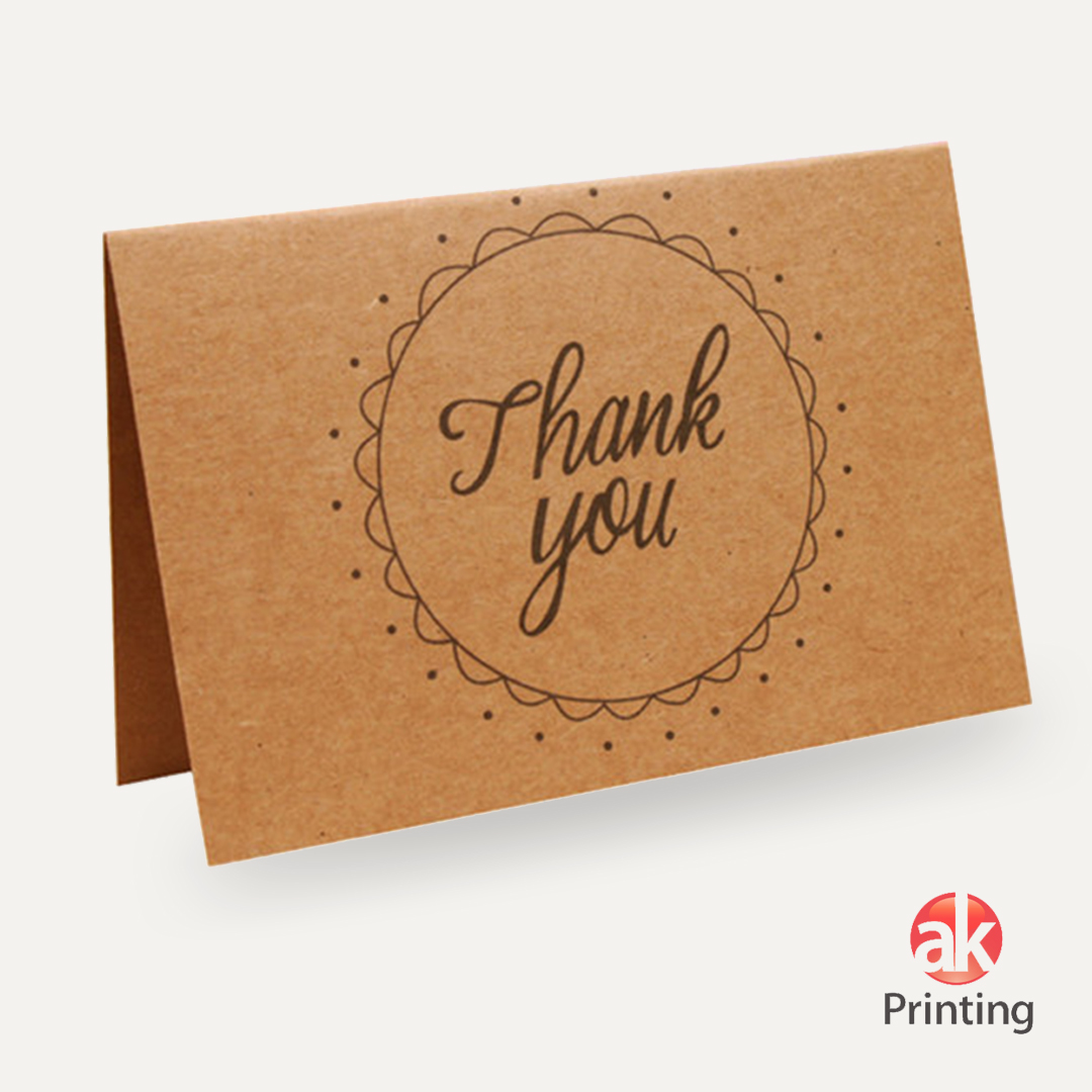 Brown Folded Greeting Cards