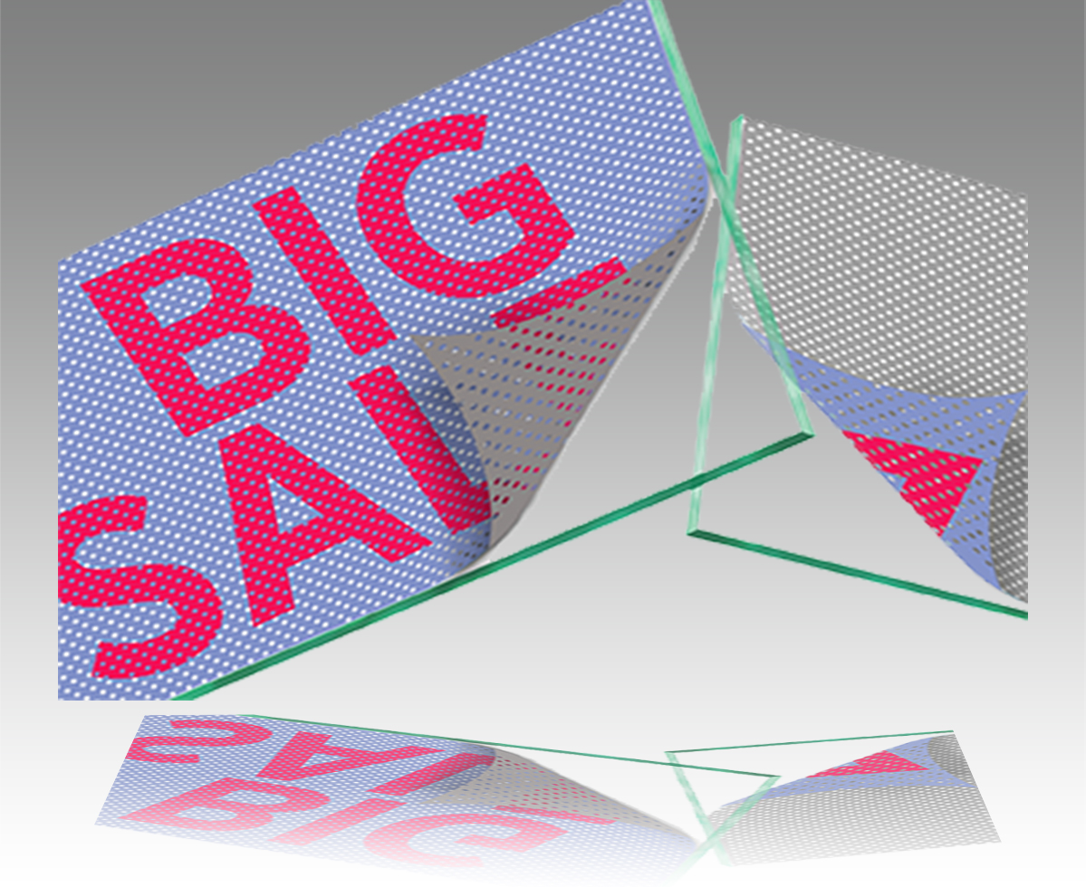 Perforated Window Stickers ‐ One Way Vision (50/50)