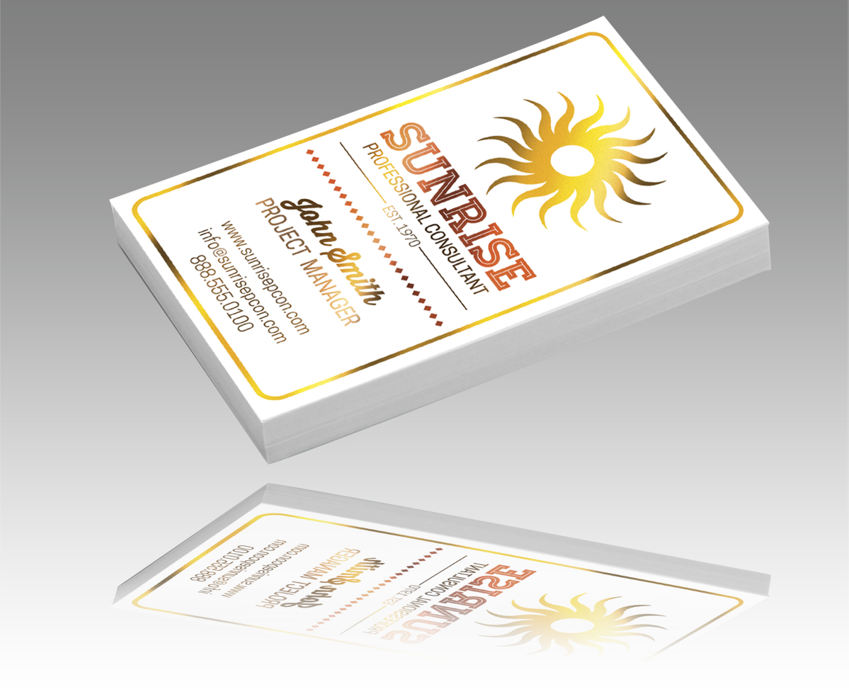 Business Cards - 16pt Dull Cover with Akuafoil 1