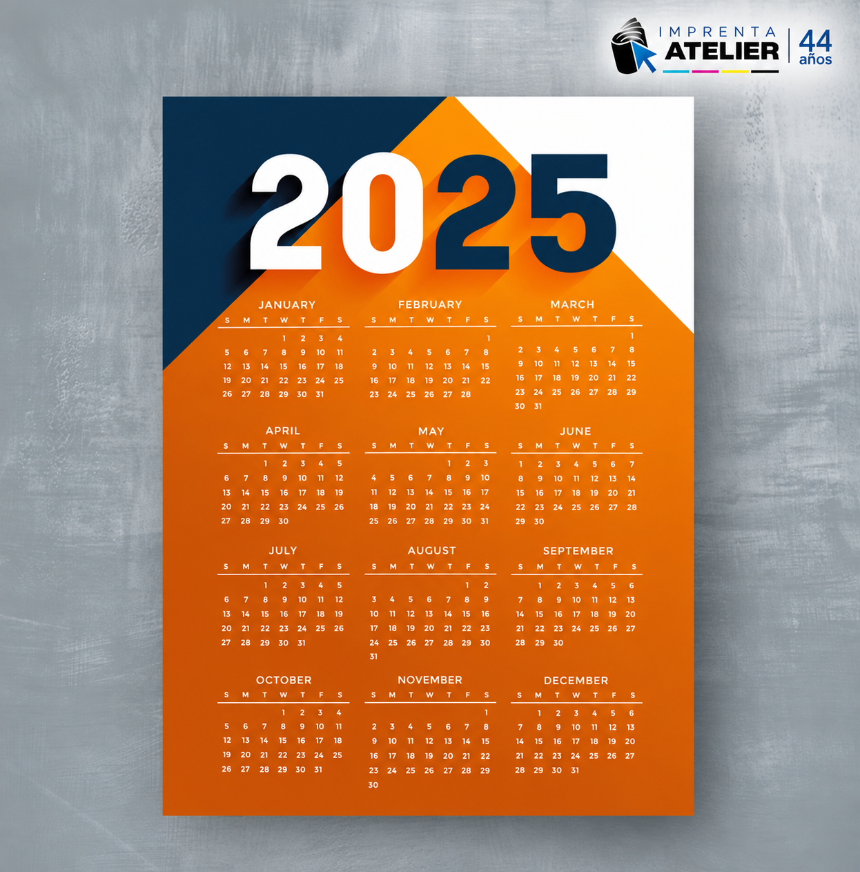 CALENDARIO MURAL - 1 Lámina