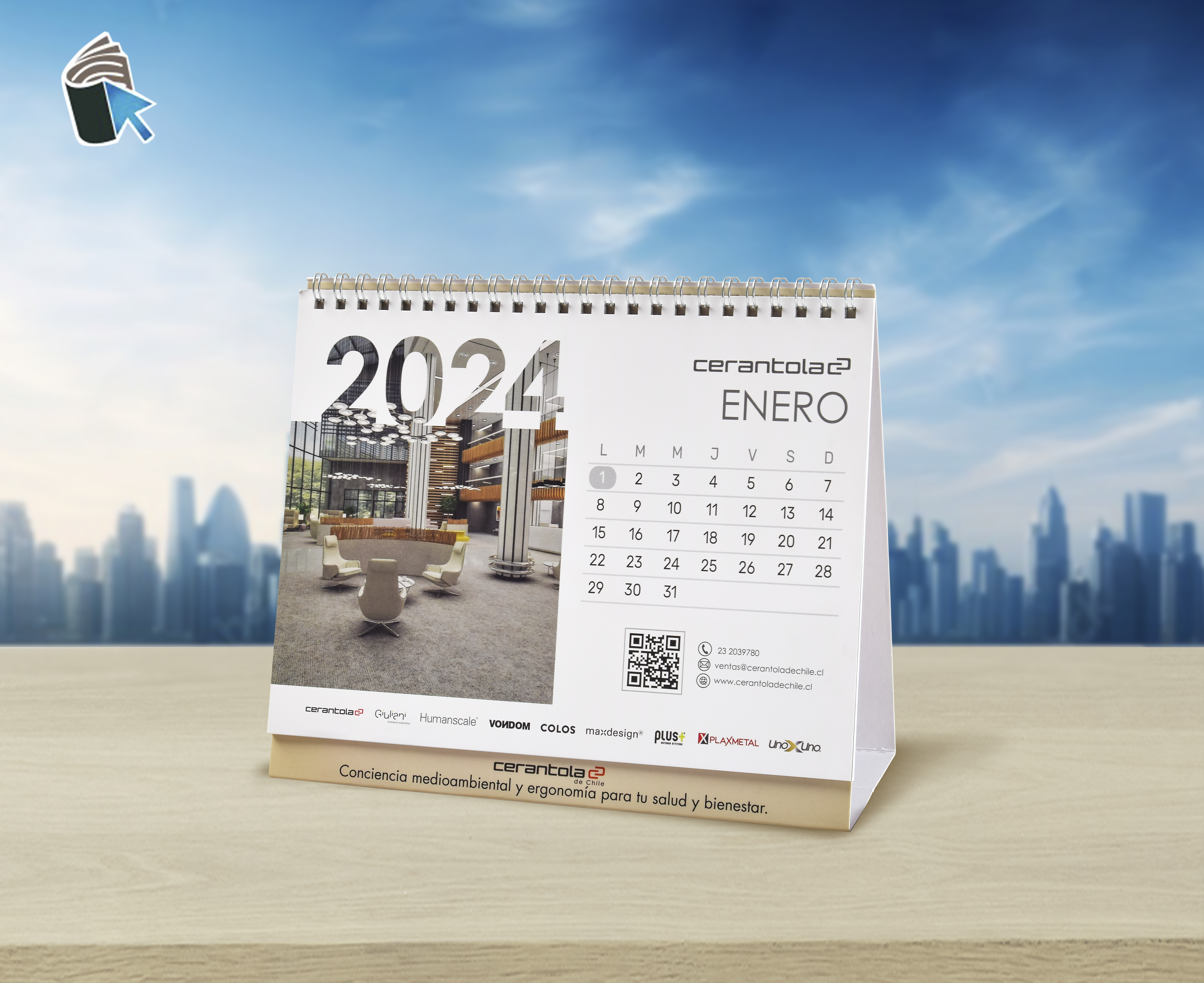 CALENDARIO ESCRITORIO - 7 o 13 LAMINAS