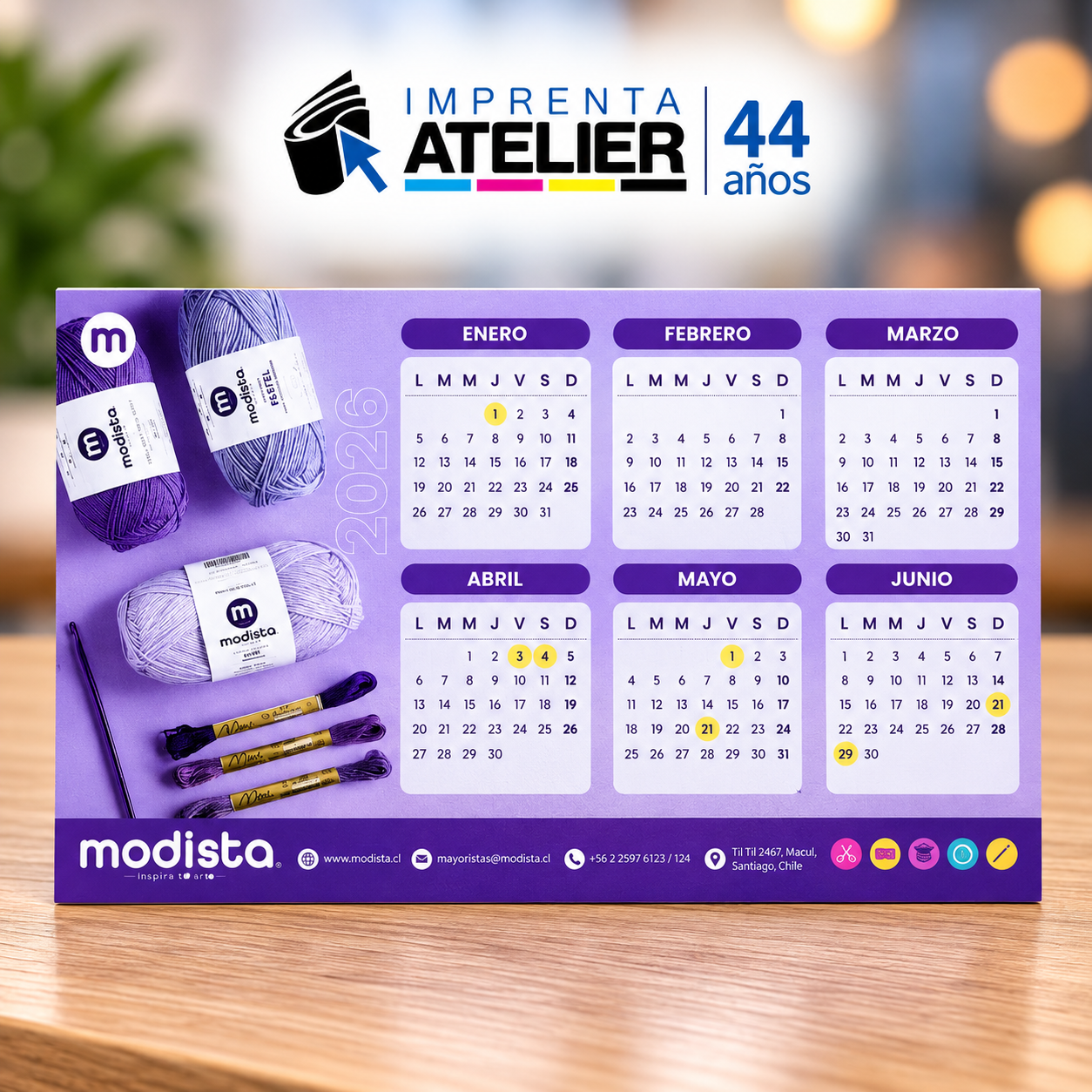 CALENDARIO ESCRITORIO 2026