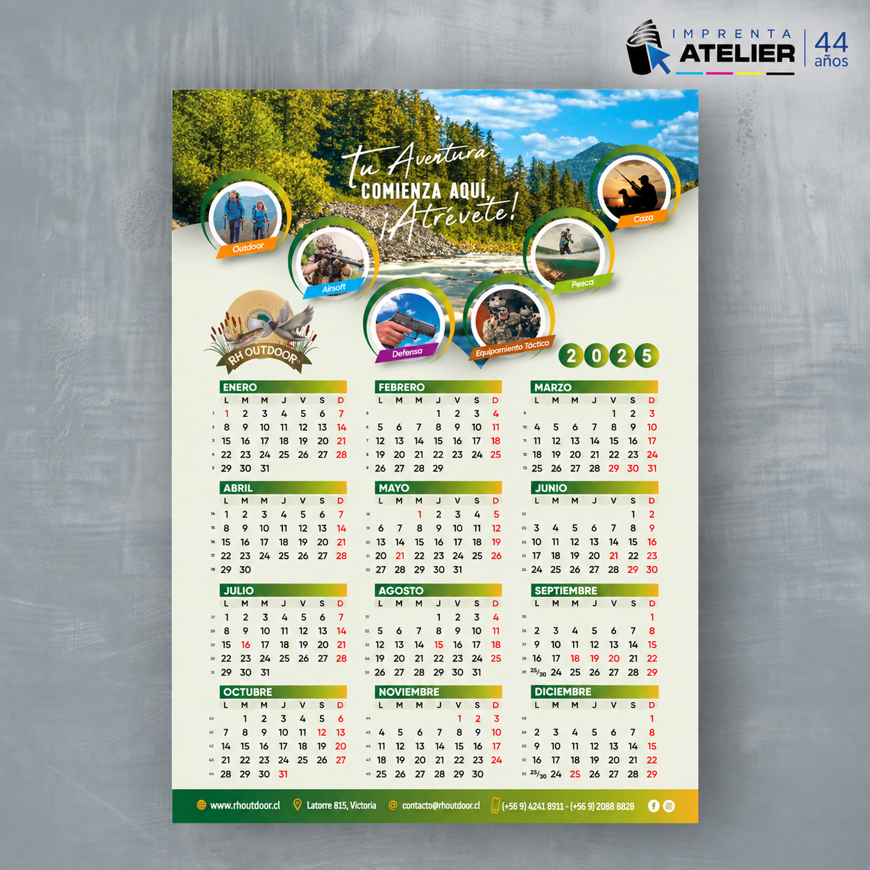 CALENDARIO MURAL 1 LAMINA