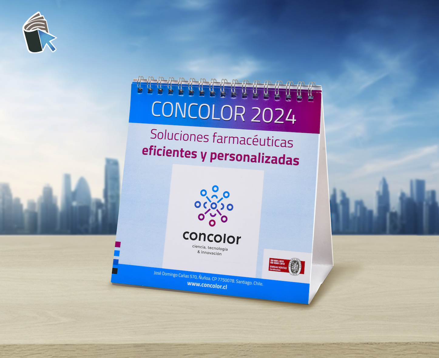 CALENDARIO ESCRITORIO - 7 LAMINAS 2024 - CONCOLOR - WWW.ATELIER.CL