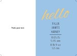 Baby Announcement Hello