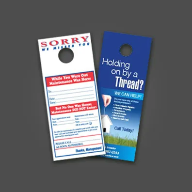 14pt Uncoated Door Hangers