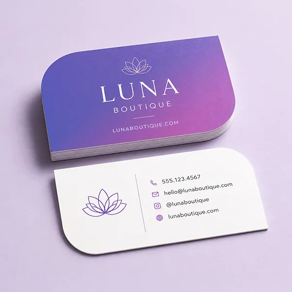 Leaf Die Cut Business Cards