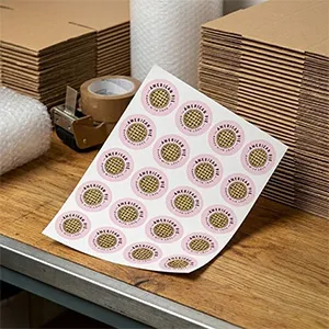Satin Circle Sheet Labels