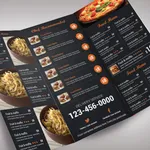 11 x 8.5 Color Tri-fold Menu Cheap