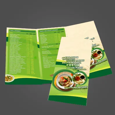 Cheap 17 x 11 Color Tri-fold Menu