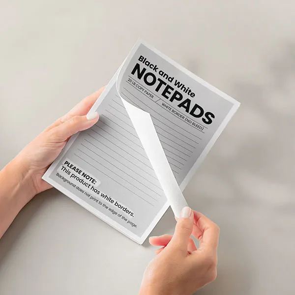 Cheapest black and white notepad printing