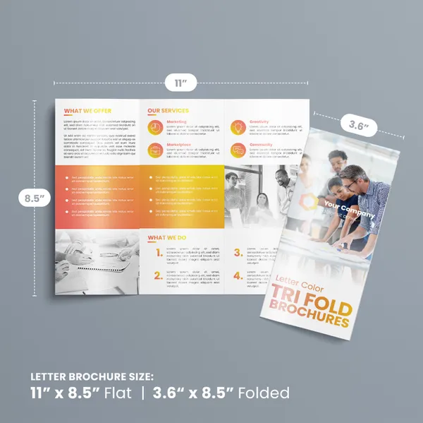 Tri-fold color flyers