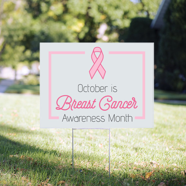 Pink Ribbon Yard Signs
