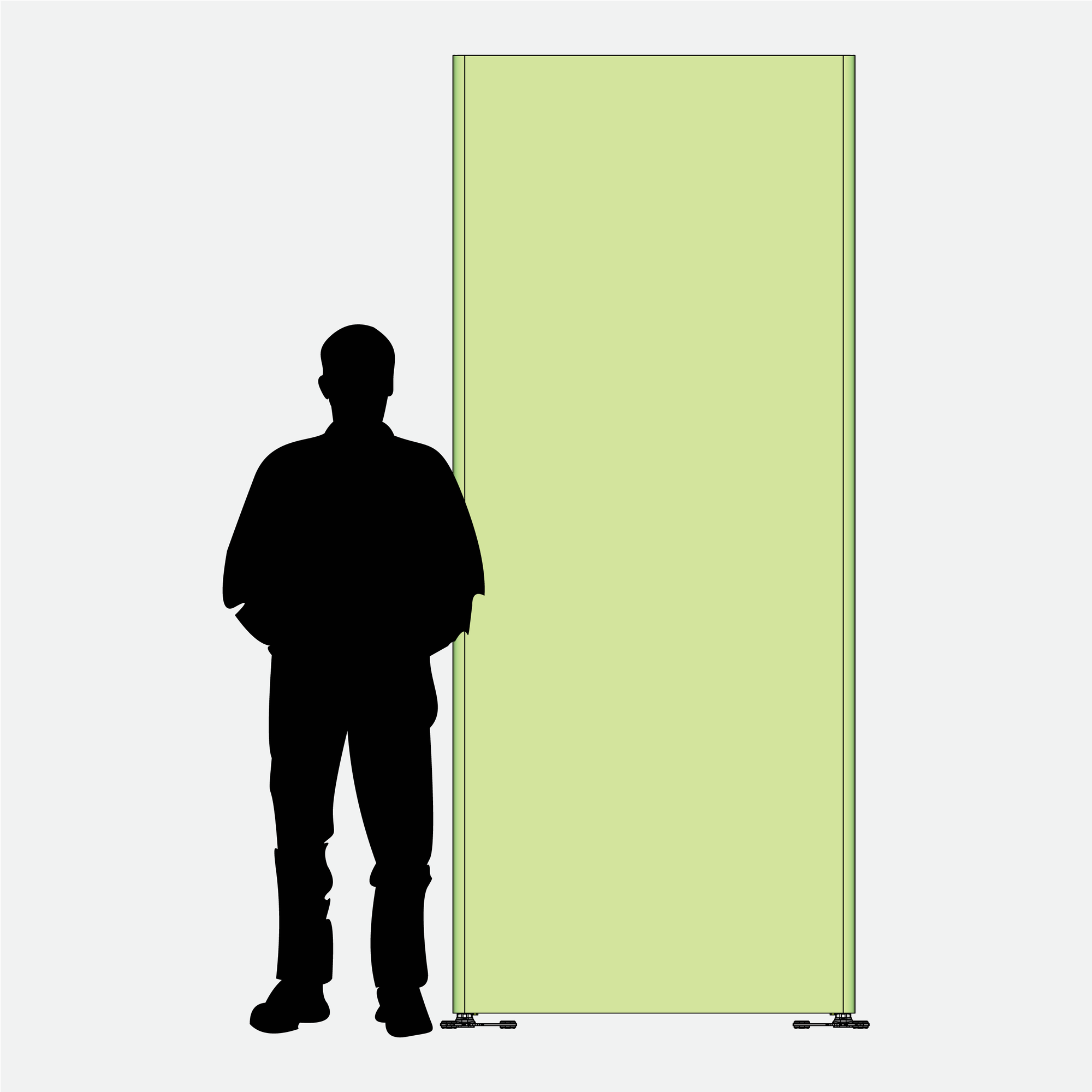 38X28X96 Size Comparison