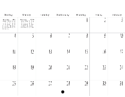 2026 Blank Calendar No Holidays No Headings