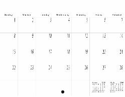 2026 Blank Calendar No Holidays No Headings