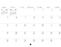 2026 Blank Calendar No Holidays No Headings