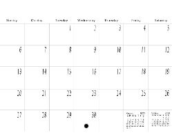 2026 Blank Calendar No Holidays No Headings