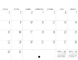 2026 Blank Calendar No Holidays No Headings