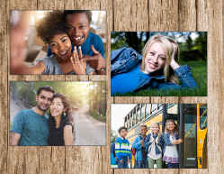 Woodgrain - 4 photos per page