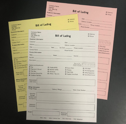 3 part Carbonless Form