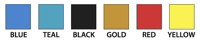 Painted edge business card colour options