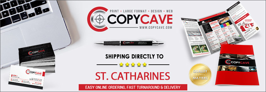 Copycave's St. Catharines printing services include business cards, flyers, banners, and more
