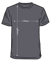 T-shirt length and chest width