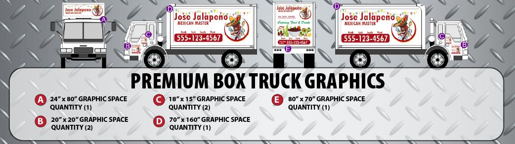 Premium Box Truck Graphics Layout