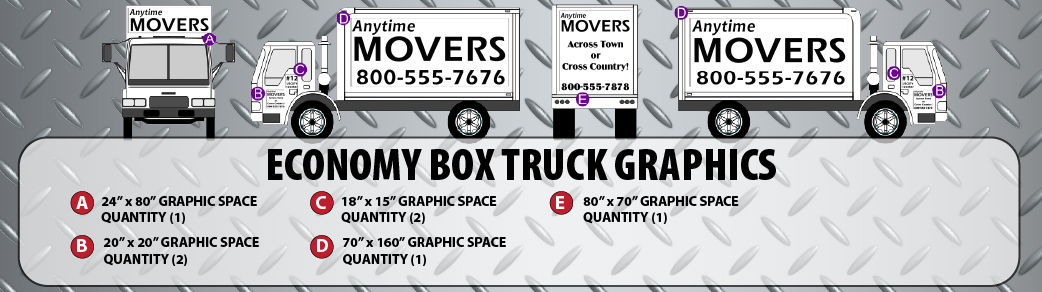 Economy Box Truck Graphic Layout