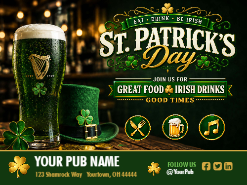 Eat Drink & Be Irish design