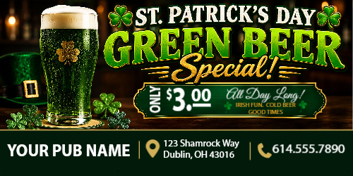 St Patrick's Day Green Beer Special