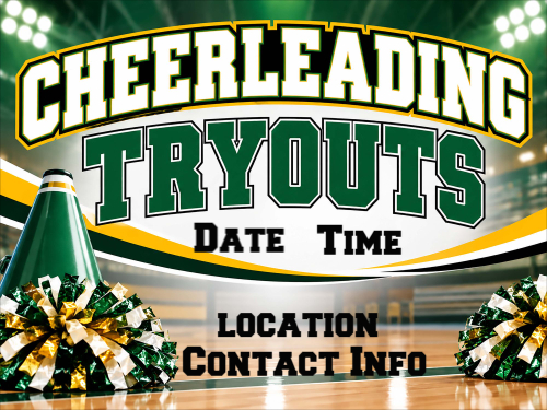 Cheerleader Tryouts Sign