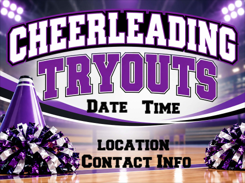 Cheerleader Tryouts Sign