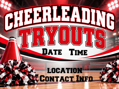 Cheerleader Tryouts Sign